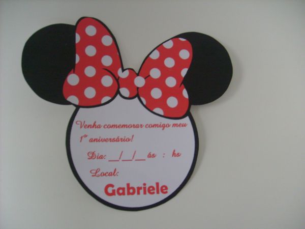 Convite Rostinho Minnie