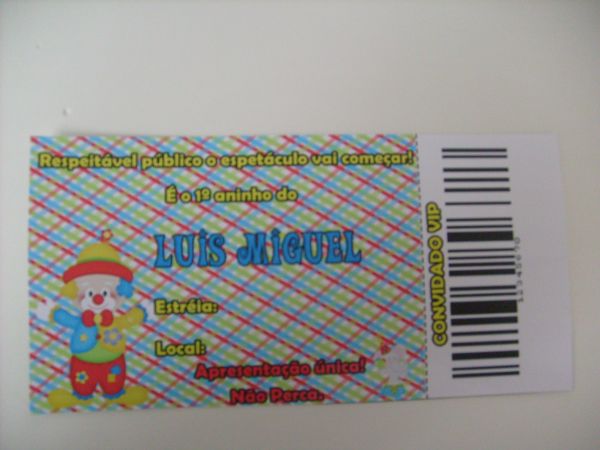 Convite Ingresso